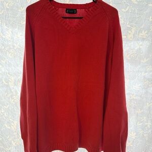Lands' End Vibrant Deep Pink Knit Sweater